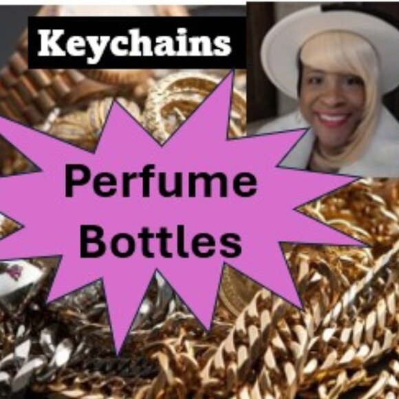 Perfume Bottle Keychains / Bag Charms - Picture 1 of 7